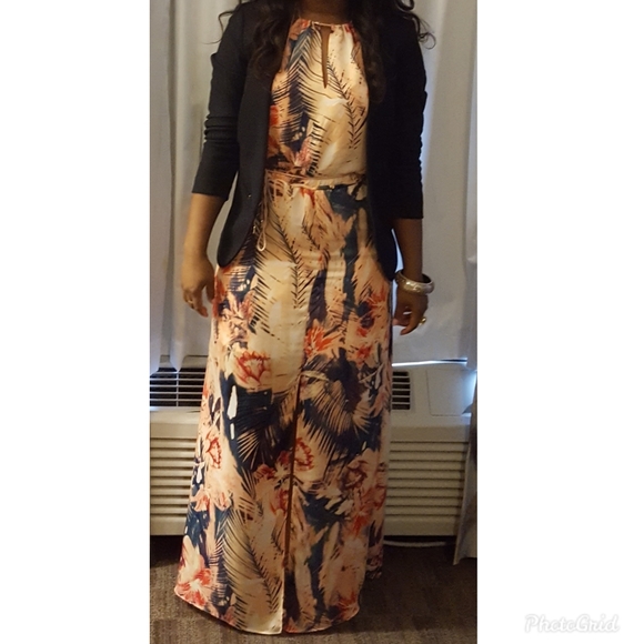 Guess Halter Dress Floral Multi Sz M - Picture 1 of 10